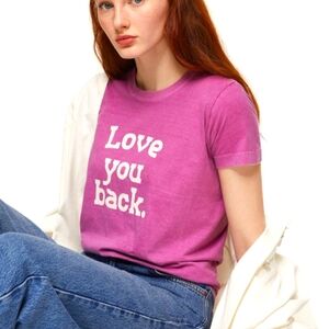 TOPSHOP. NEW  Love you back sz small Plum